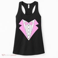 Pink Tux Party Tuxedo Women's Tank Top thumb 0