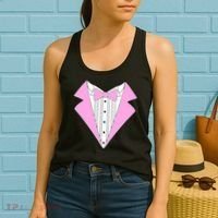Pink Tux Party Tuxedo Women's Tank Top thumb 2
