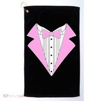 Pink Tux Party Tuxedo Golf Towel thumb 0