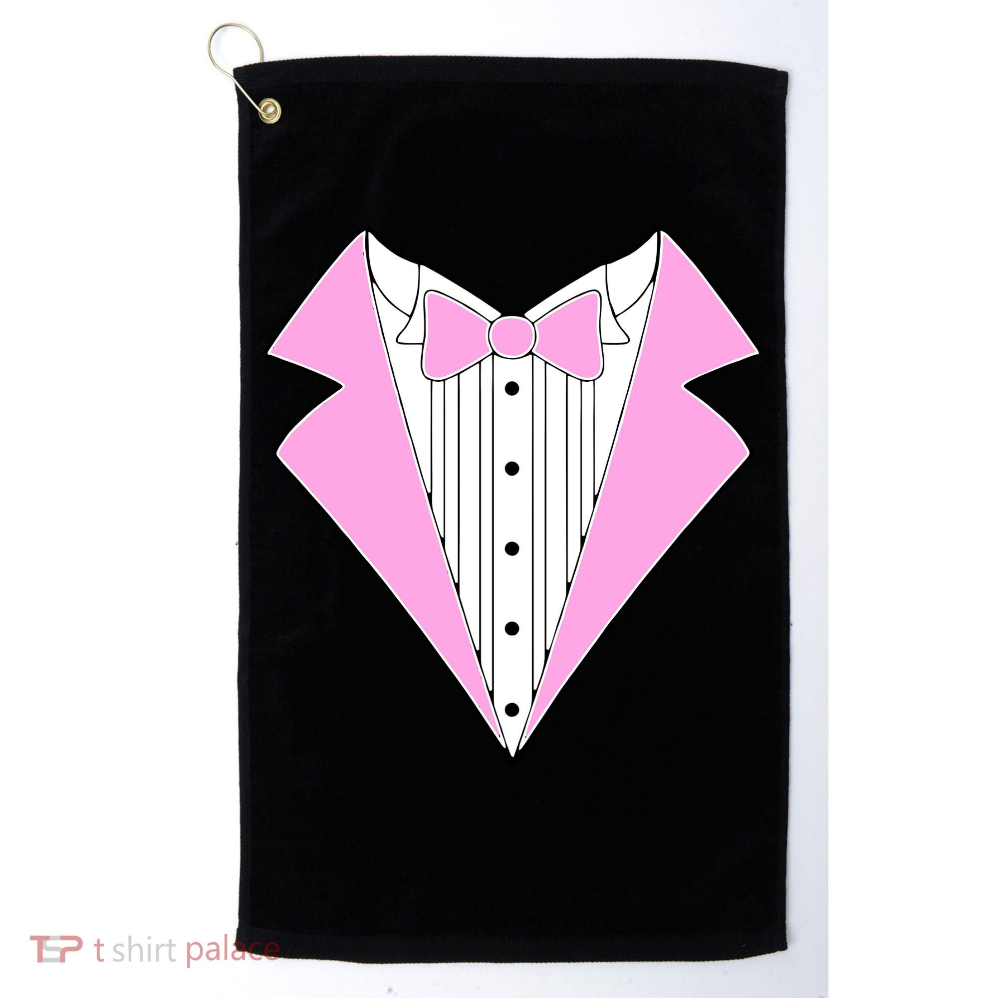 Pink Tux Party Tuxedo Golf Towel