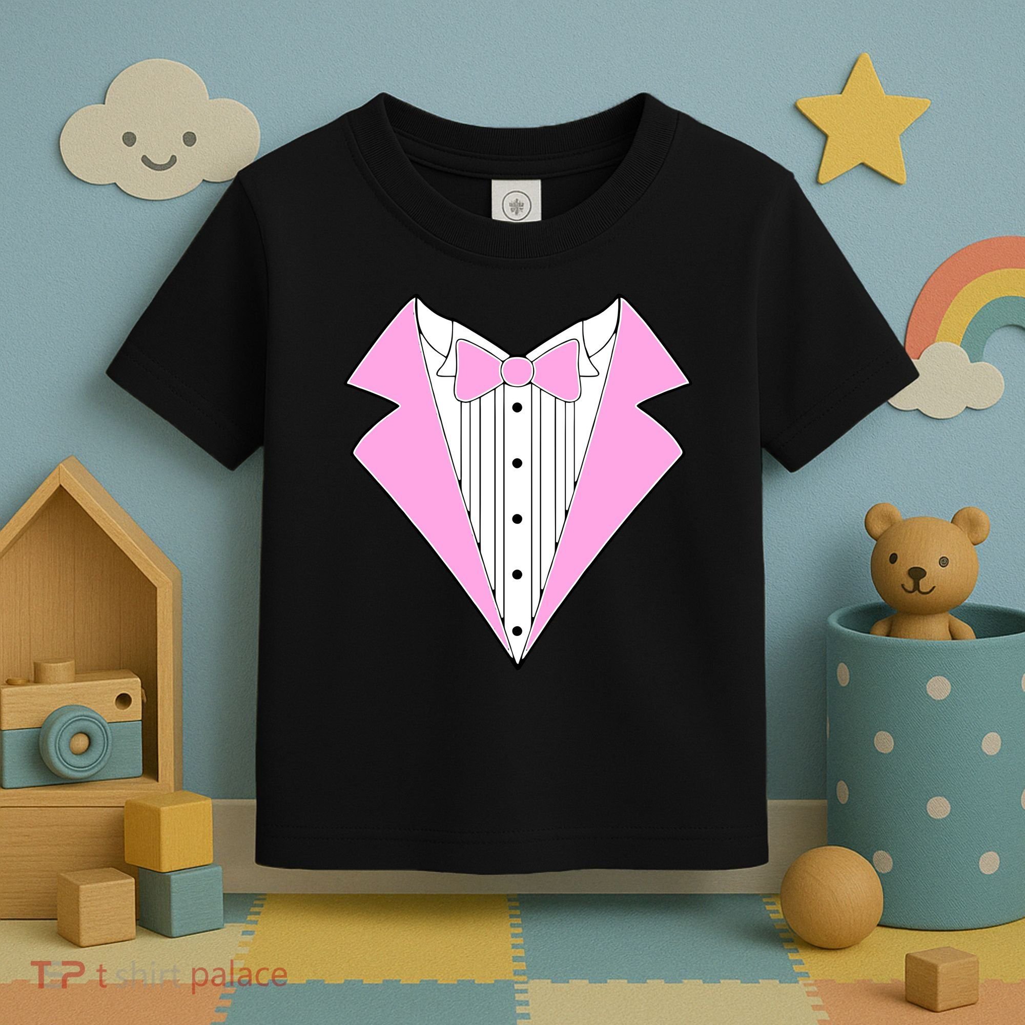 Pink Tux Party Tuxedo Toddler T-Shirt