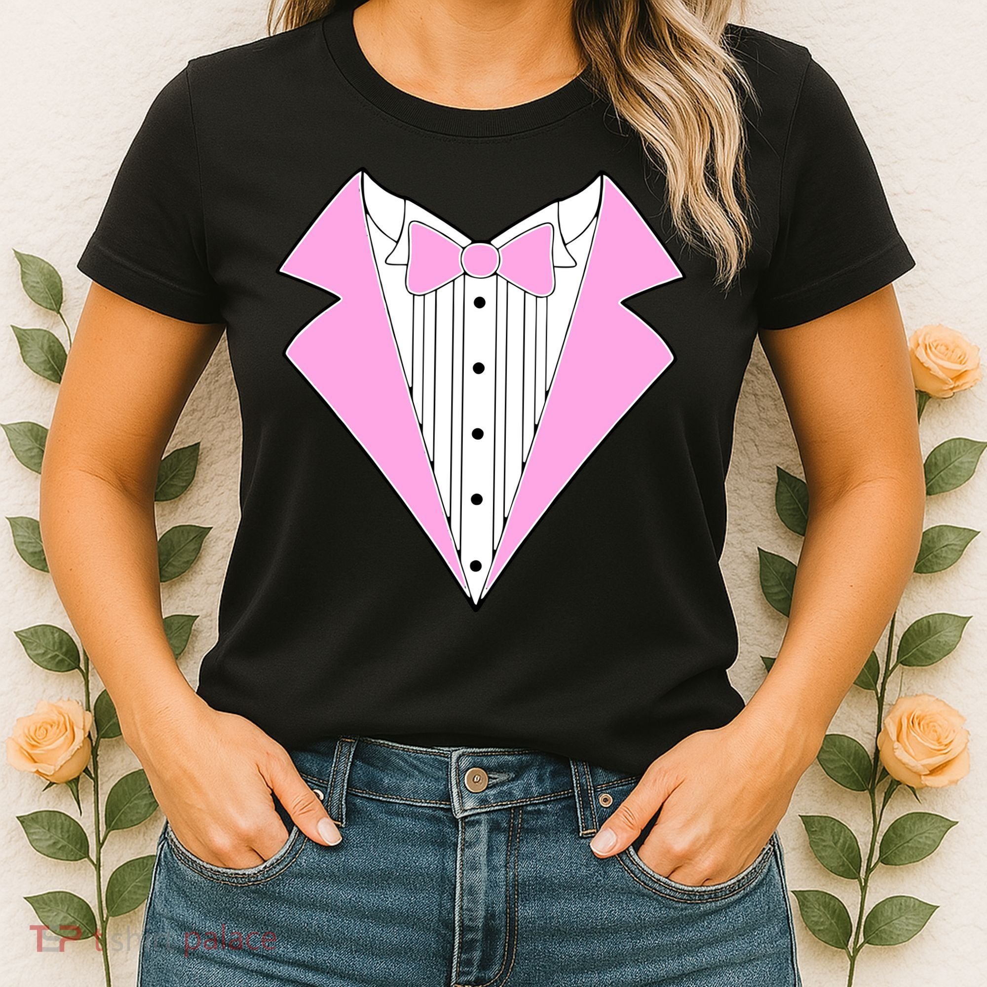 Pink Tux Party Tuxedo Women's T-Shirt