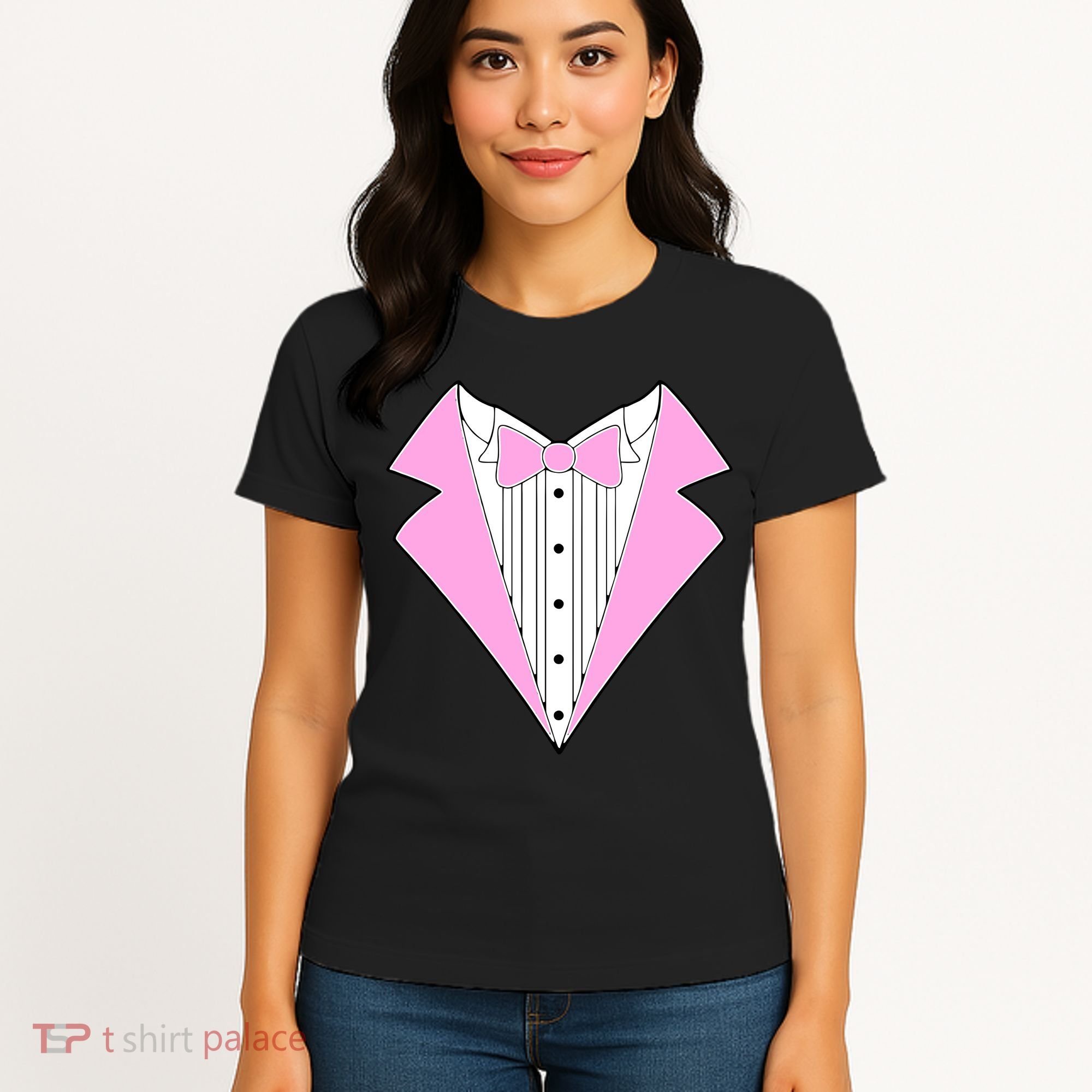 Pink Tux Party Tuxedo Women's T-Shirt