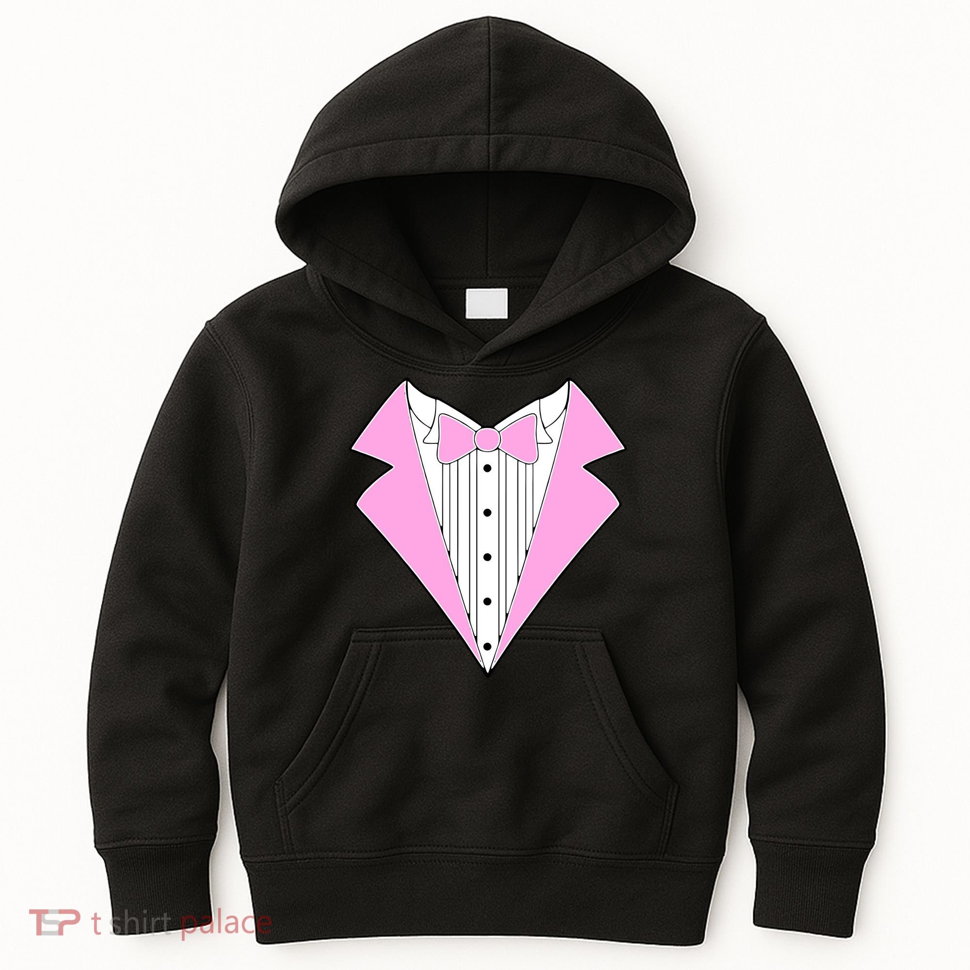 Pink Tux Party Tuxedo Kids Hoodie
