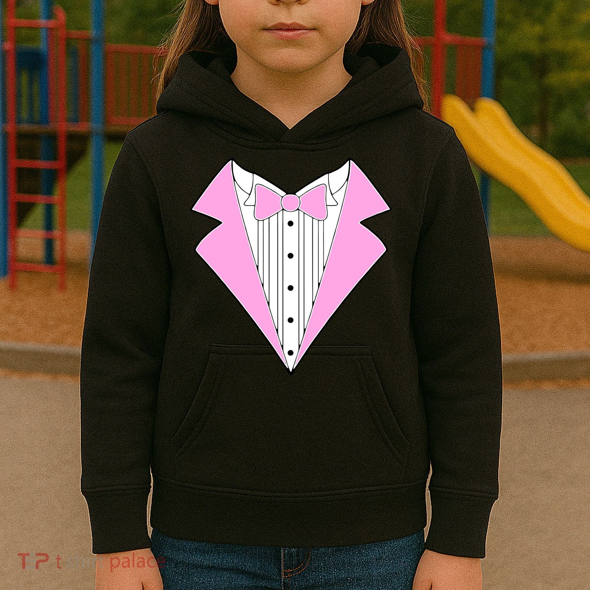 Pink Tux Party Tuxedo Kids Hoodie