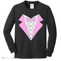 Pink Tux Party Tuxedo Kids Long Sleeve Shirt thumb 0