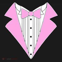 Pink Tux Party Tuxedo Kids Long Sleeve Shirt thumb 2