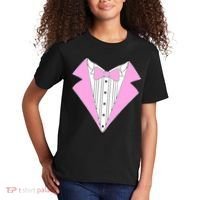 Pink Tux Party Tuxedo Kids T-Shirt thumb 2