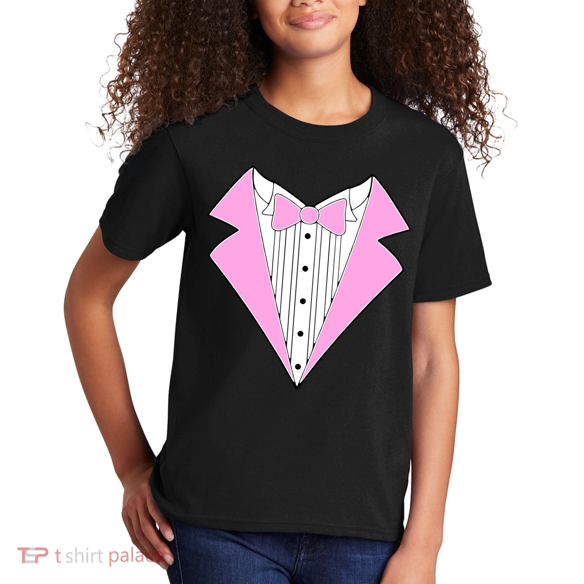 Pink Tux Party Tuxedo Kids T-Shirt