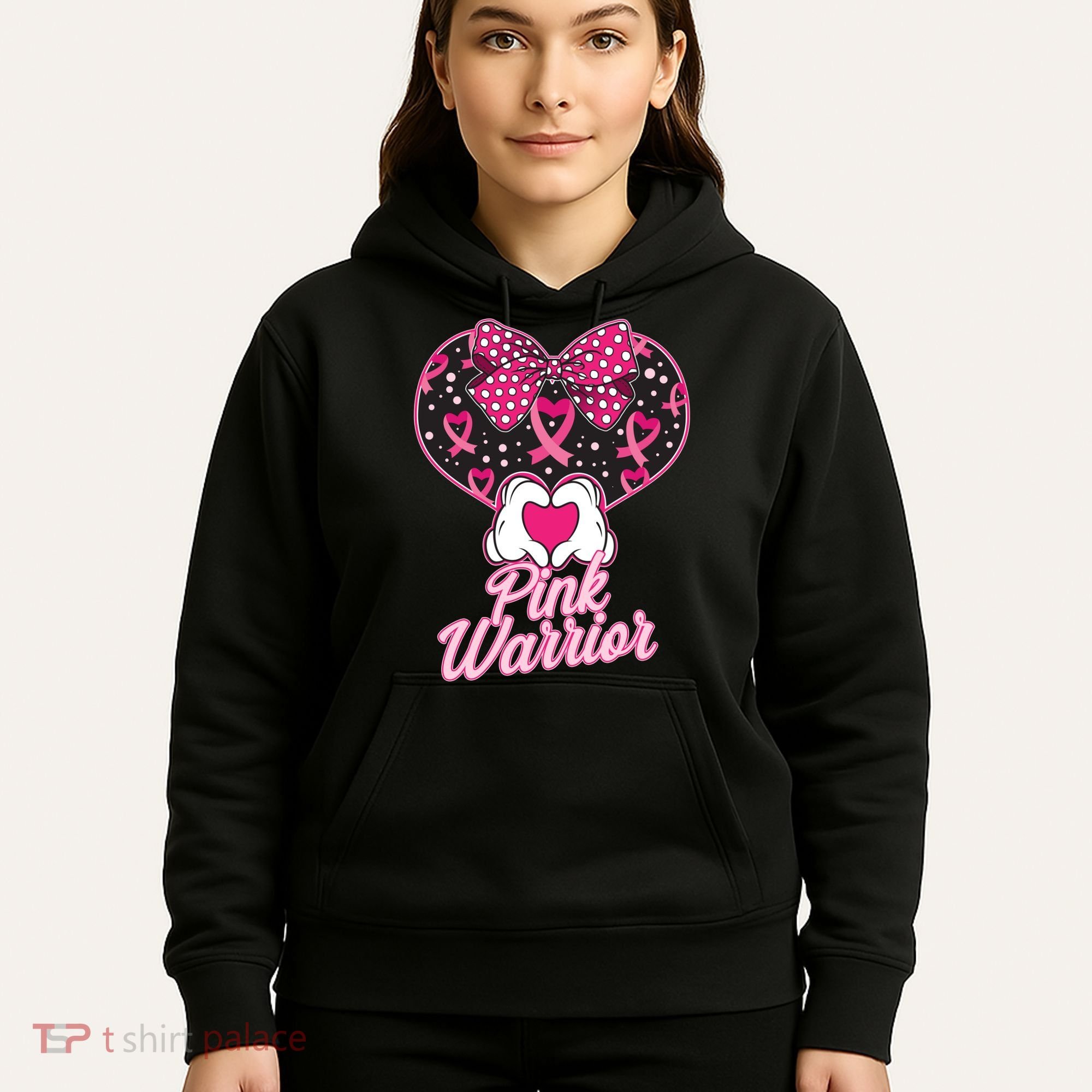 Pink Warrior Breast Cancer Awareness Hoodie