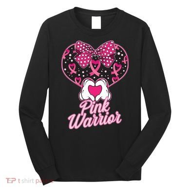Pink Warrior Breast Cancer Awareness Long Sleeve Shirt