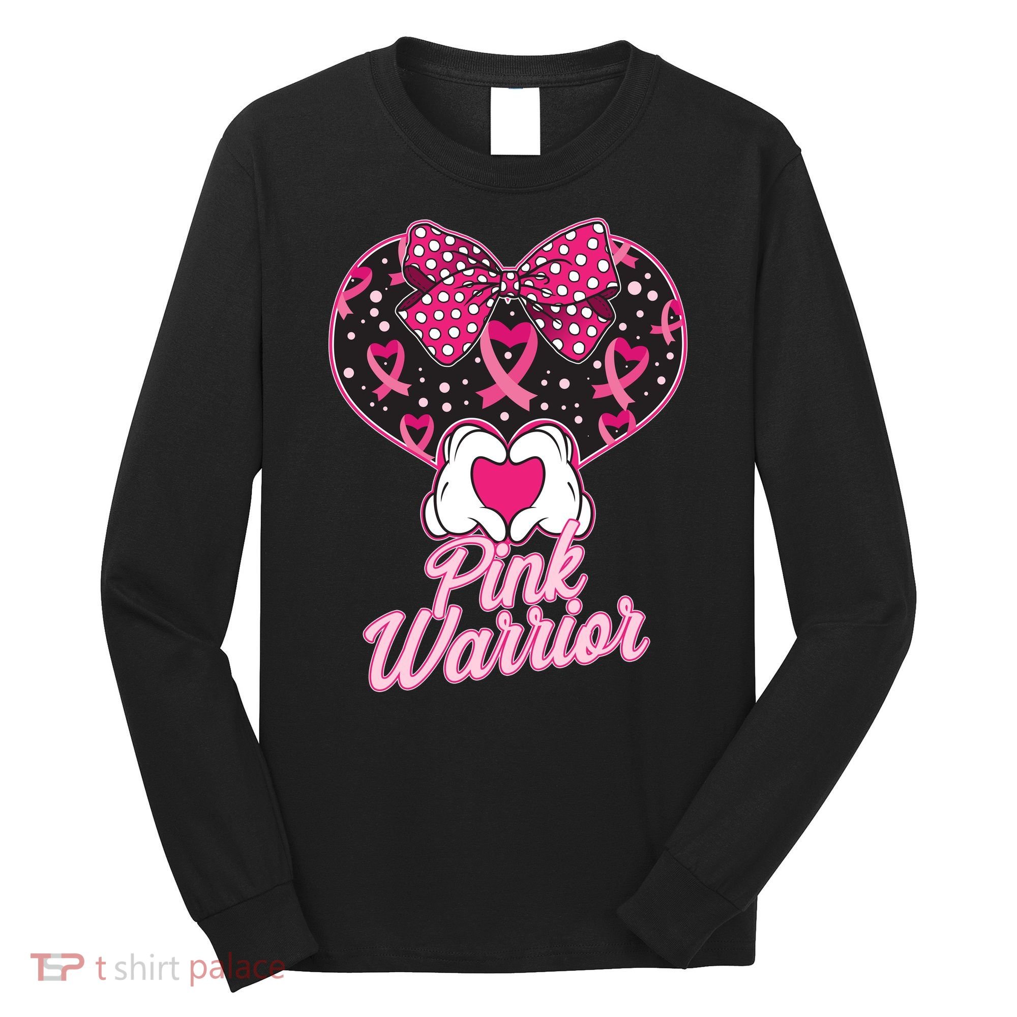 Pink Warrior Breast Cancer Awareness Long Sleeve Shirt