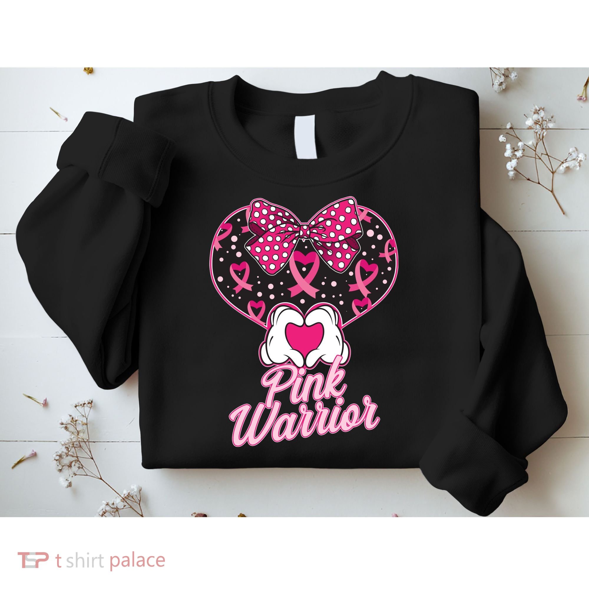 Pink Warrior Breast Cancer Awareness Sweatshirt