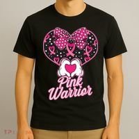 Pink Warrior Breast Cancer Awareness T-Shirt thumb 3