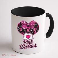 Pink Warrior Breast Cancer Awareness Coffee Mug thumb 1