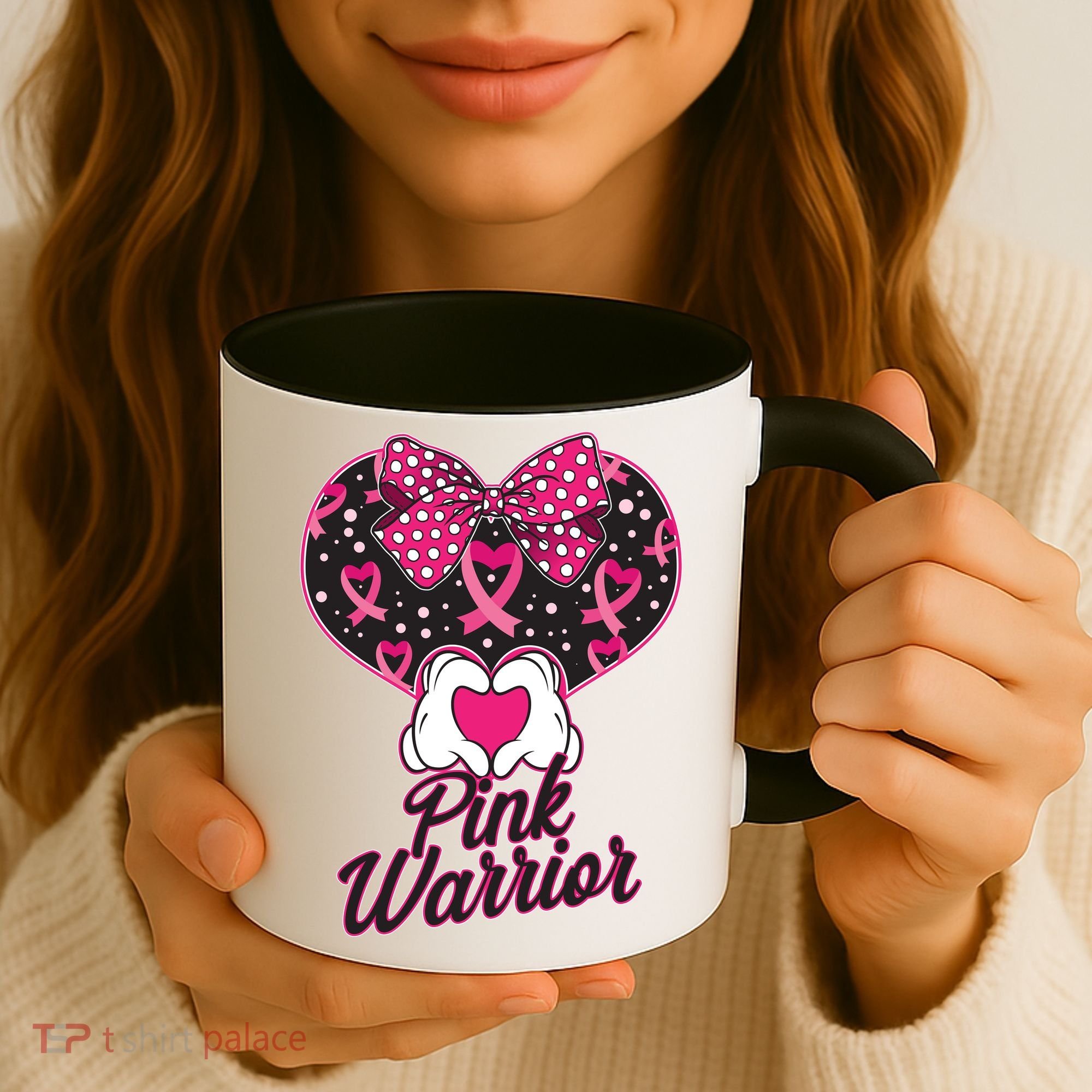 Pink Warrior Breast Cancer Awareness Coffee Mug
