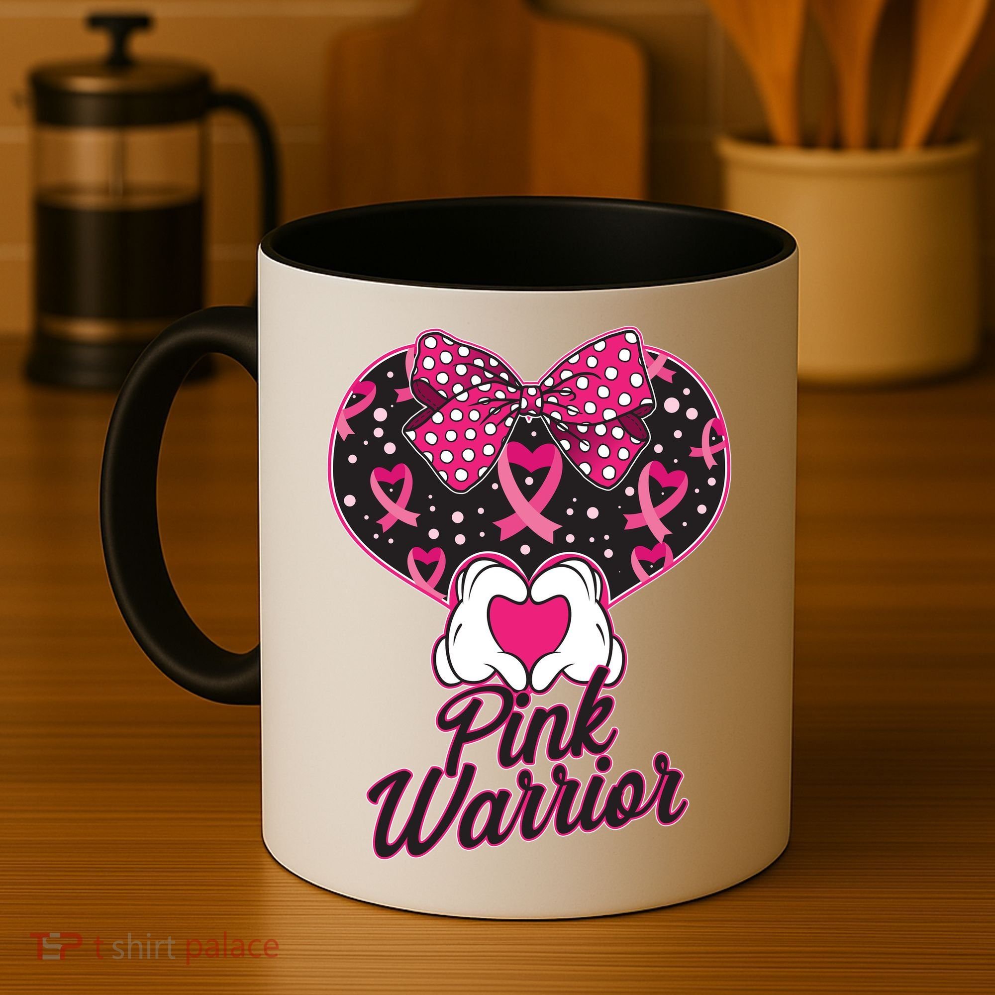 Pink Warrior Breast Cancer Awareness Coffee Mug