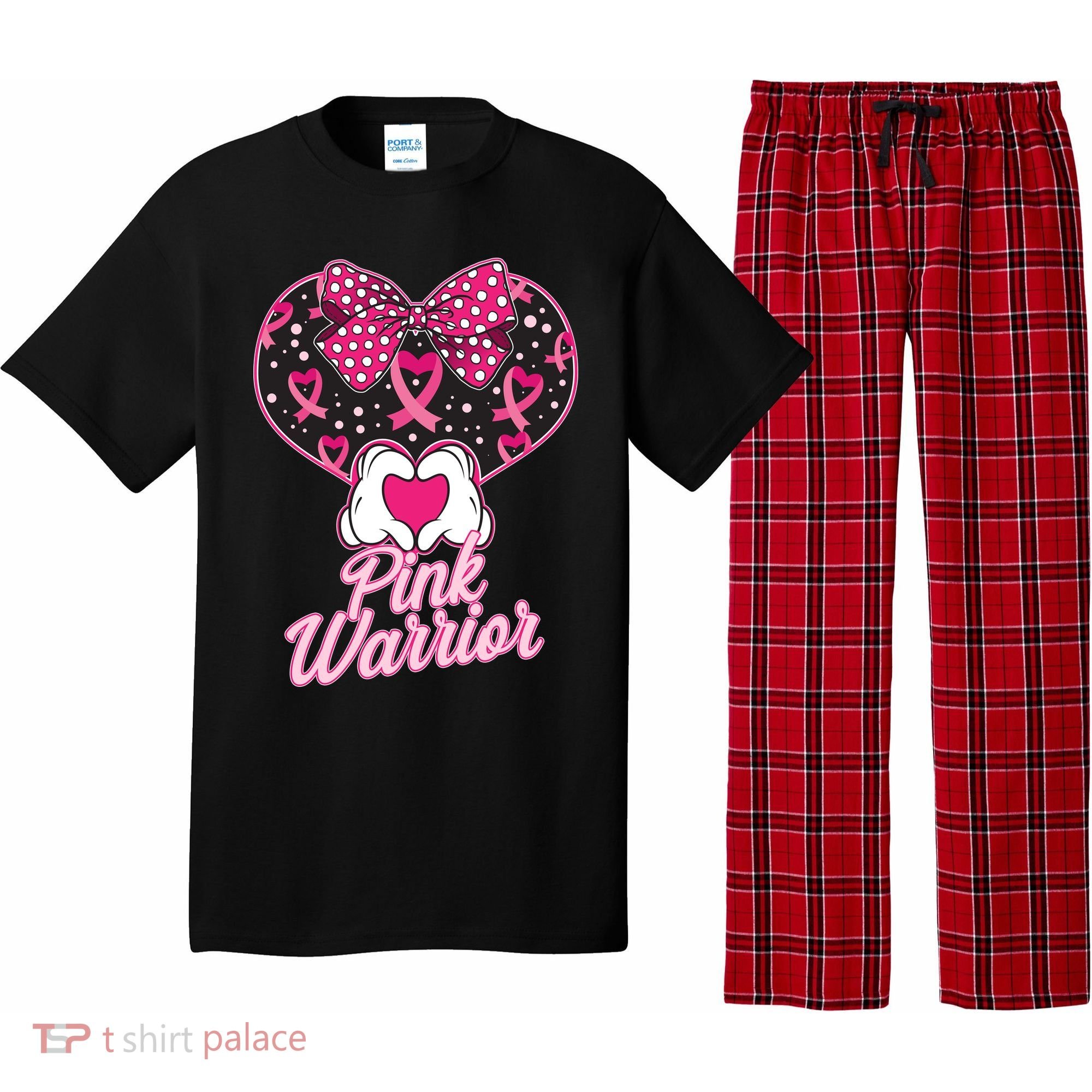 Pink Warrior Breast Cancer Awareness Pajama Set