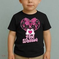 Pink Warrior Breast Cancer Awareness Toddler T-Shirt thumb 2