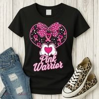 Pink Warrior Breast Cancer Awareness Women's T-Shirt thumb 3