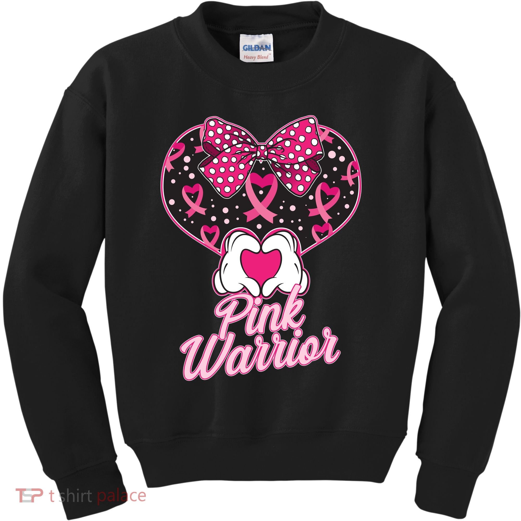 Pink Warrior Breast Cancer Awareness Kids Sweatshirt