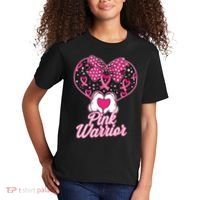 Pink Warrior Breast Cancer Awareness Kids T-Shirt thumb 2