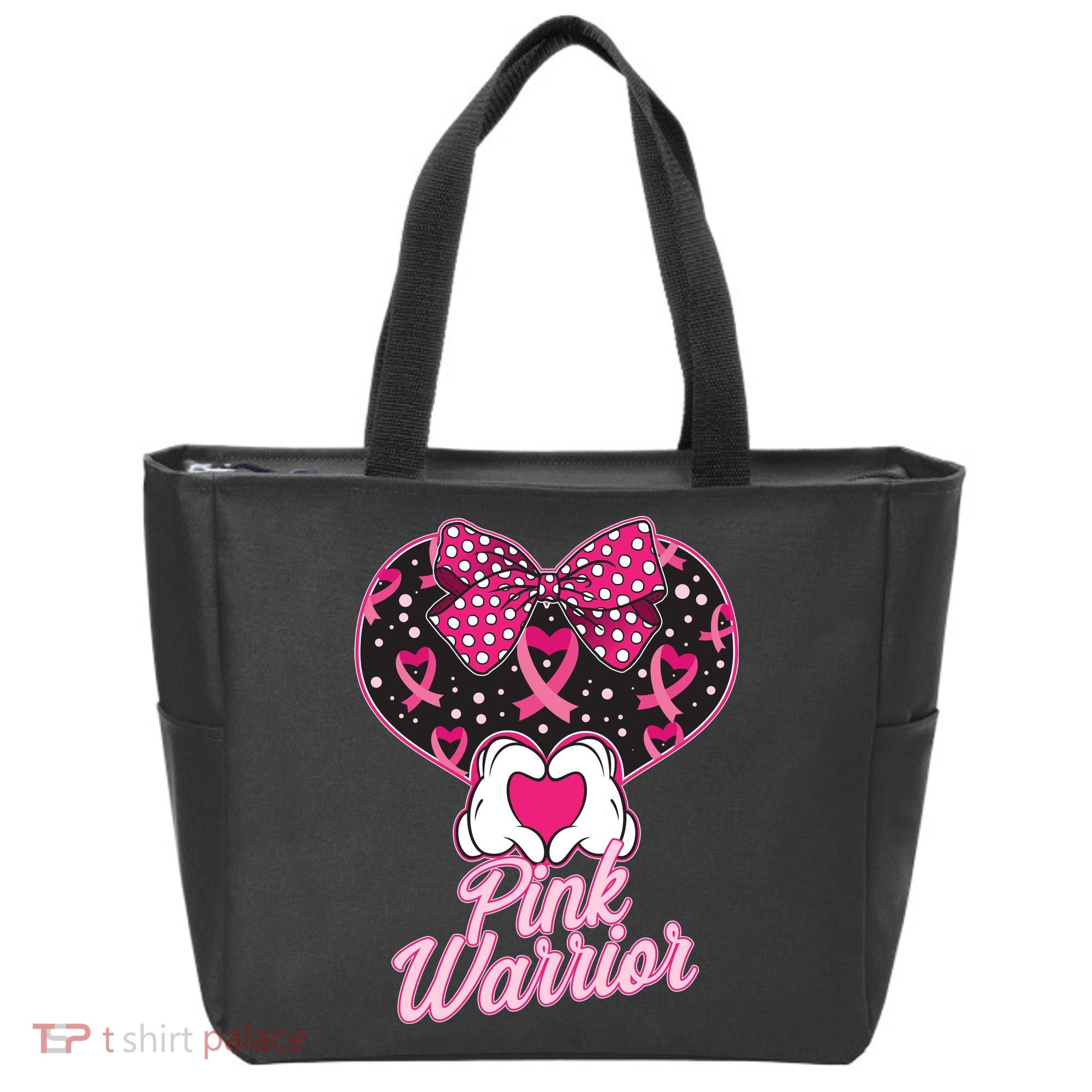 Pink Warrior Breast Cancer Awareness Tote Bag