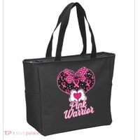 Pink Warrior Breast Cancer Awareness Tote Bag thumb 2