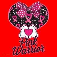 Pink Warrior Breast Cancer Awareness Santa Hat thumb 1