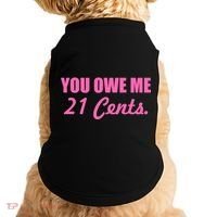 Pink You Owe Me 21 Cents. Feminists Doggie Tank thumb 0