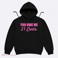 Pink You Owe Me 21 Cents. Feminists Hoodie thumb 0