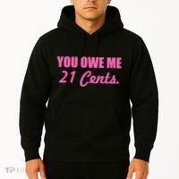 Pink You Owe Me 21 Cents. Feminists Hoodie thumb 2