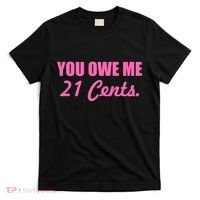 Pink You Owe Me 21 Cents. Feminists T-Shirt thumb 0