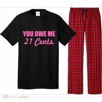Pink You Owe Me 21 Cents. Feminists Pajama Set thumb 0