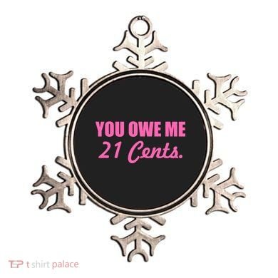 Pink You Owe Me 21 Cents. Feminists Ornament