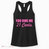 Pink You Owe Me 21 Cents. Feminists Women's Tank Top thumb 0