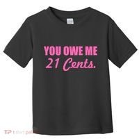 Pink You Owe Me 21 Cents. Feminists Toddler T-Shirt thumb 0