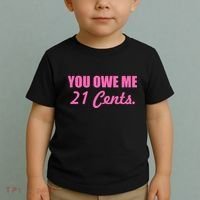 Pink You Owe Me 21 Cents. Feminists Toddler T-Shirt thumb 2