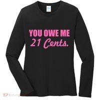 Pink You Owe Me 21 Cents. Feminists Women's Long Sleeve Shirt thumb 0