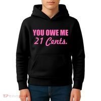 Pink You Owe Me 21 Cents. Feminists Kids Hoodie thumb 4