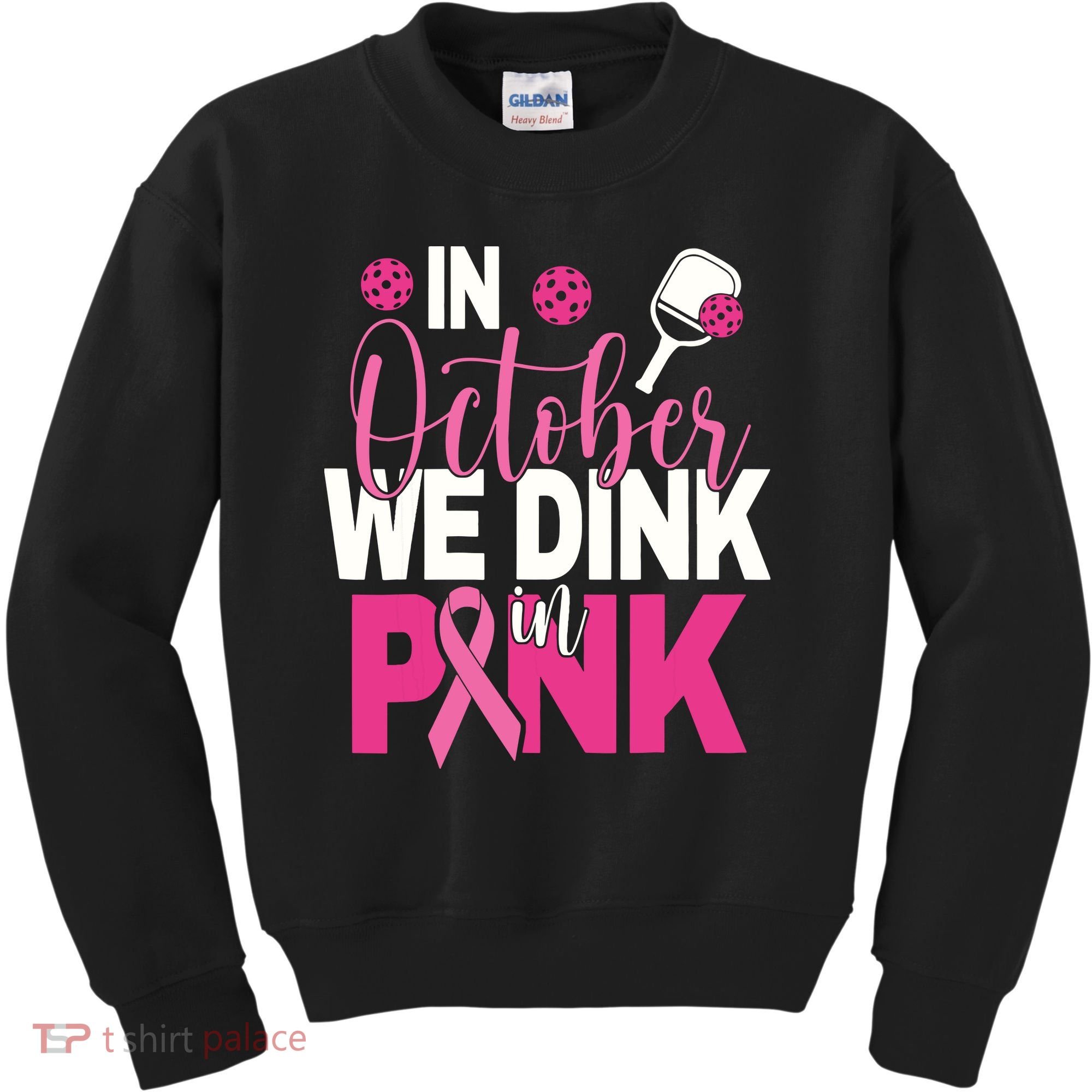 Pickleball In October We Dink In Pink Breast Cancer Kids Sweatshirt