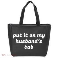 Put It On My Husbands Tab Funny Wifey Wife Tote Bag thumb 0