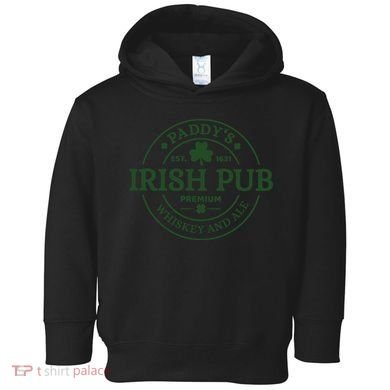 Paddy's Irish Pub Est 1631 Whiskey And Ale Irish St Patrick's Day Toddler Hoodie