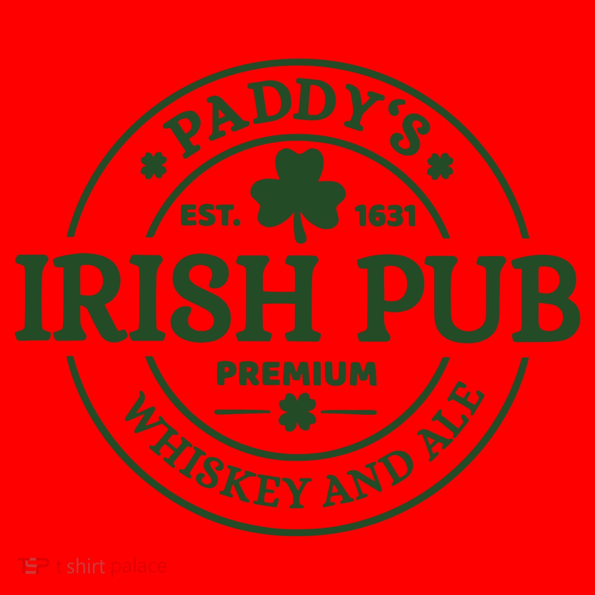 Paddy's Irish Pub Est 1631 Whiskey And Ale Irish St Patrick's Day Santa Hat