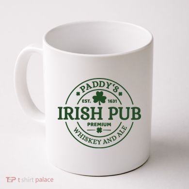 Paddy's Irish Pub Est 1631 Whiskey And Ale Irish St Patrick's Day Coffee Mug