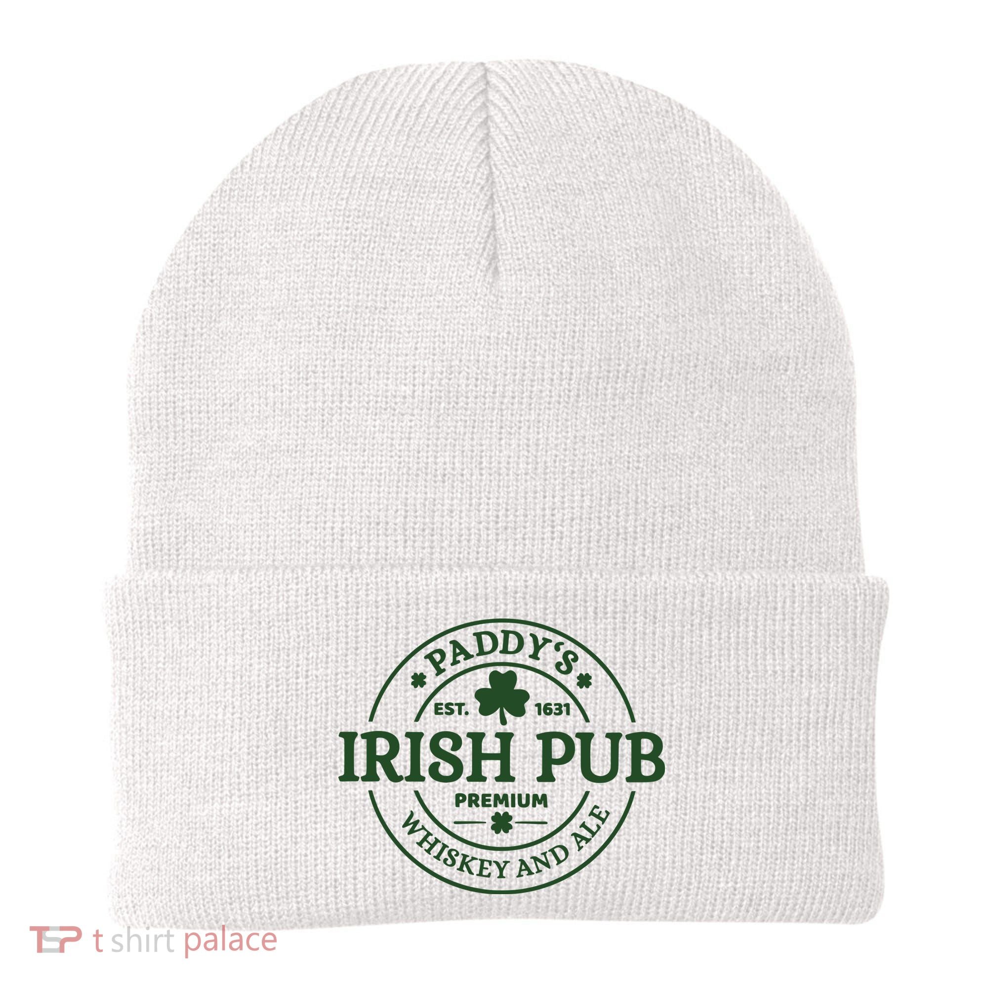 Paddy's Irish Pub Est 1631 Whiskey And Ale Irish St Patrick's Day Beanie