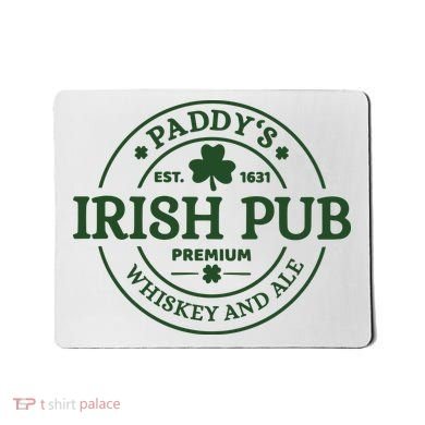 Paddy's Irish Pub Est 1631 Whiskey And Ale Irish St Patrick's Day Mousepad