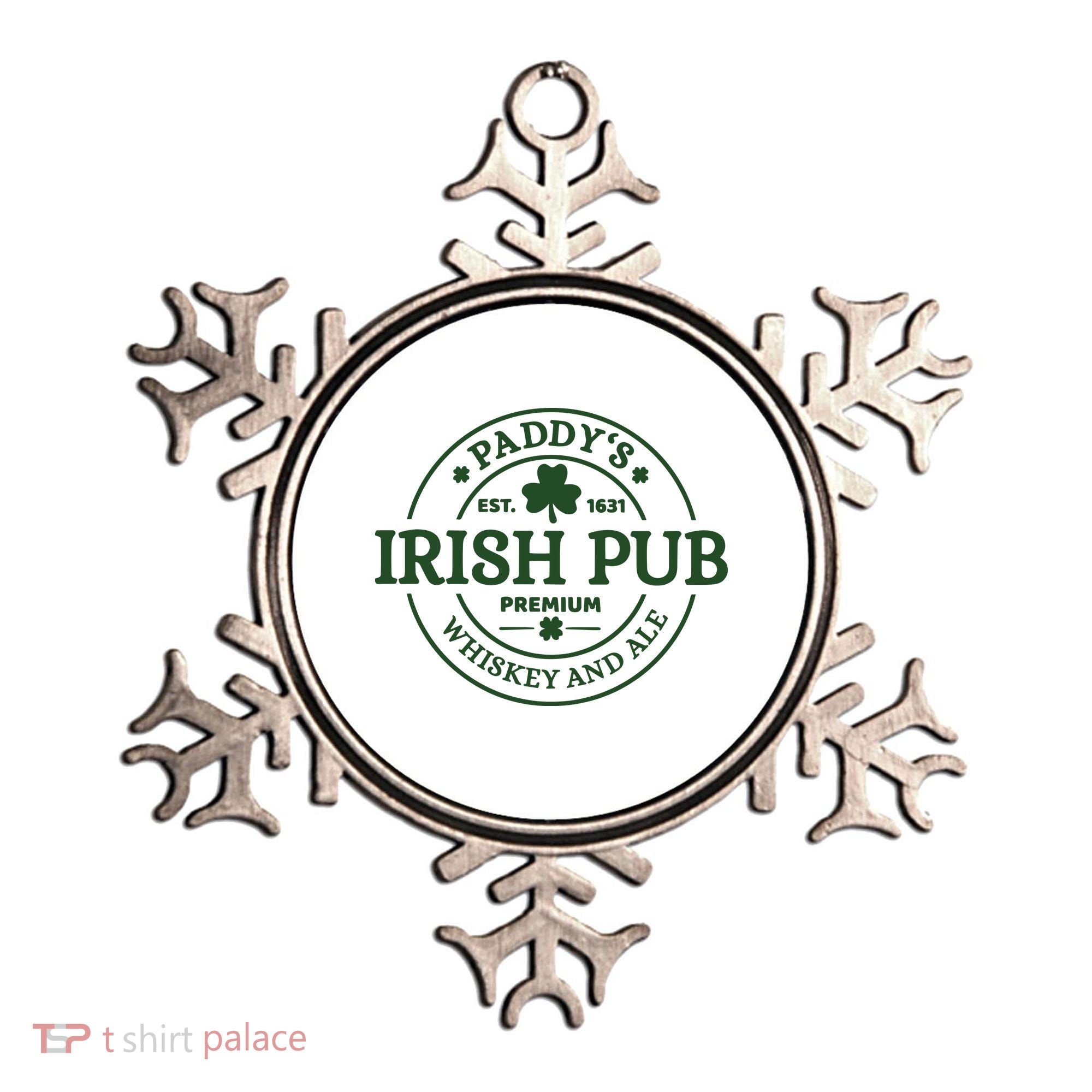 Paddy's Irish Pub Est 1631 Whiskey And Ale Irish St Patrick's Day Ornament