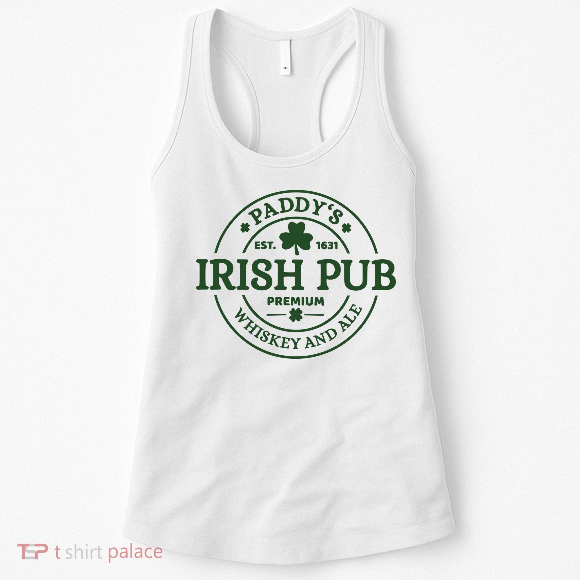 Paddy's Irish Pub Est 1631 Whiskey And Ale Irish St Patrick's Day Women's Tank Top