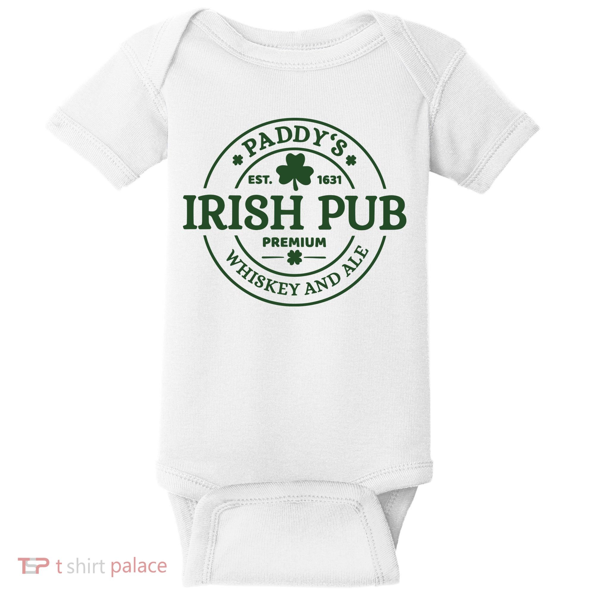 Paddy's Irish Pub Est 1631 Whiskey And Ale Irish St Patrick's Day Baby Bodysuit